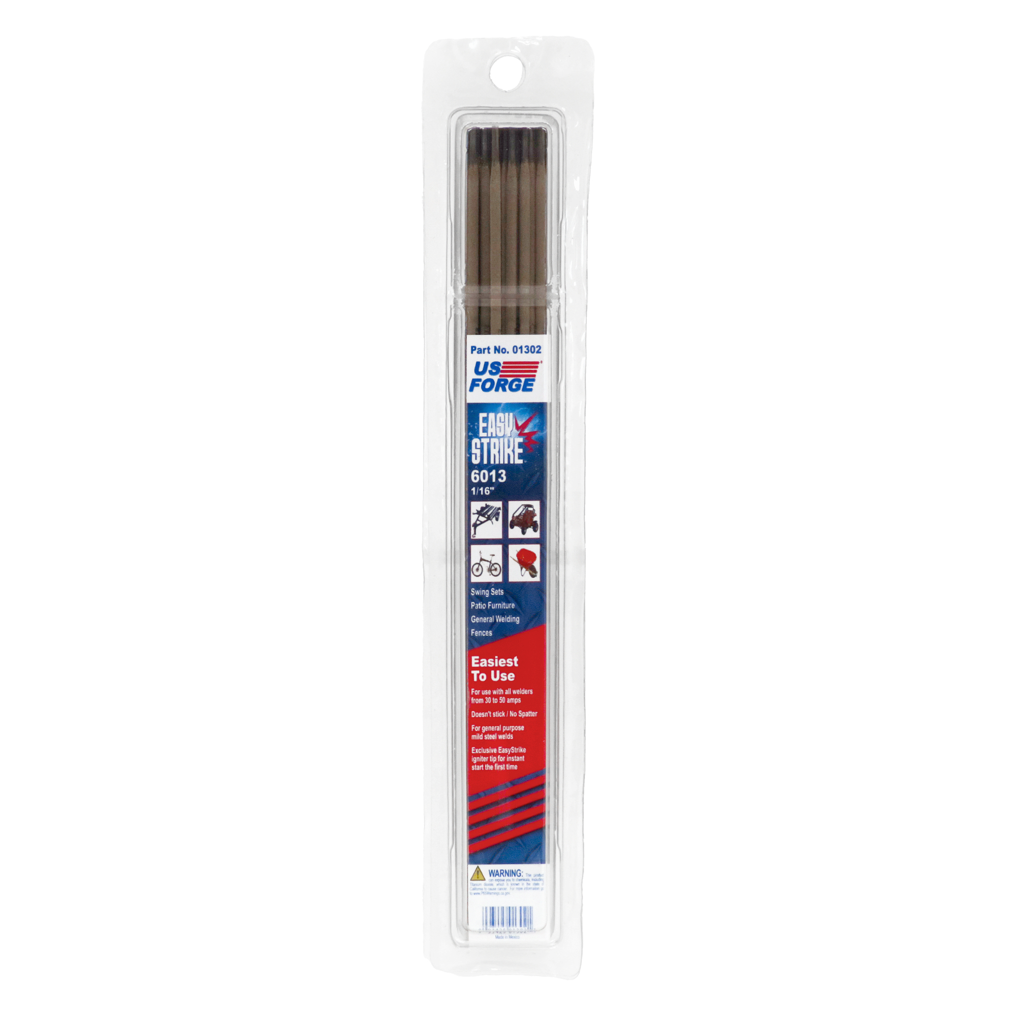 US Forge Easy Strike 6013 Low Amperage Electrode — 1/16in., 0.5 lbs., Model# 01302